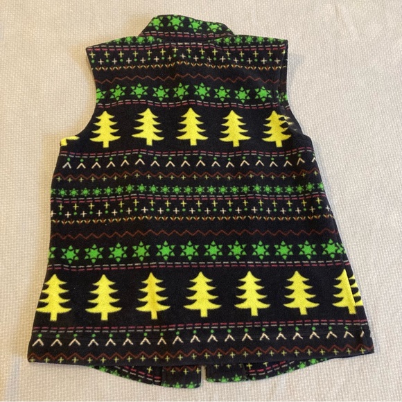 Christopher Banks Button Down Fleece Vest Small - Winter, Christmas, pine trees - Picture 4 of 4